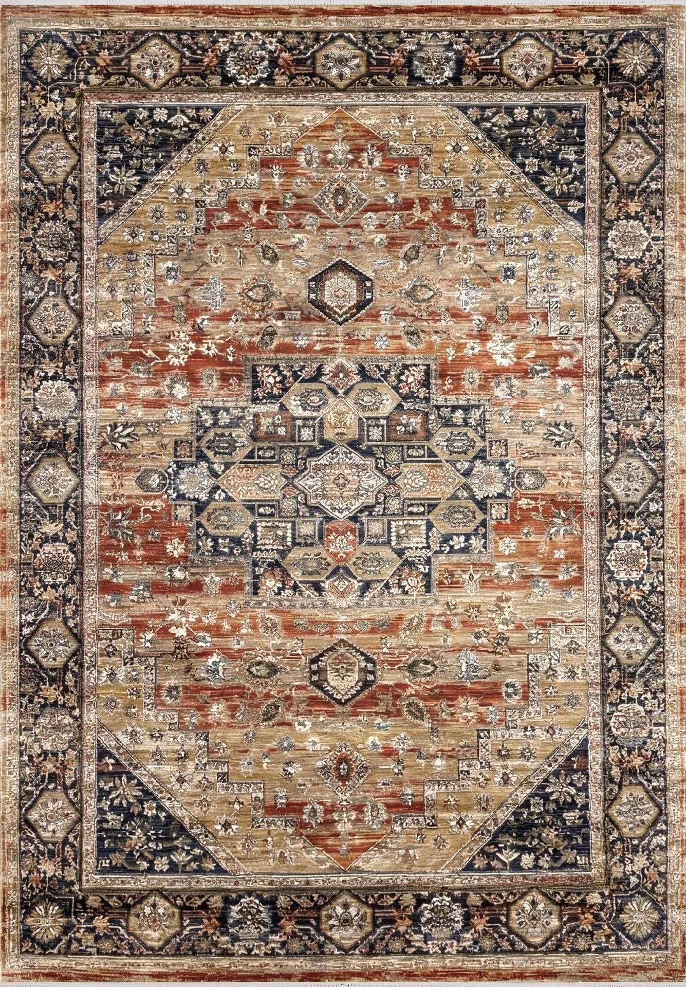 Bahariye Etnik - ET02 Kiremit - Etnik Vintage Modern Halı