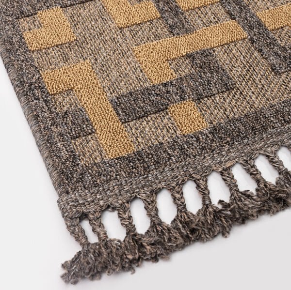 Bahariye Halı Scandi 160x230 B443 Gold Antrasit