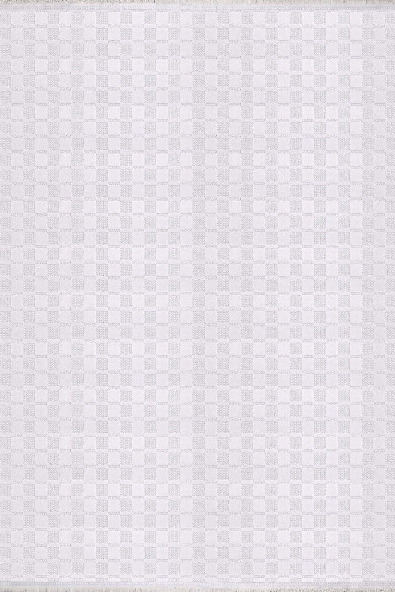 Foneks Berra BR05A Beyaz - Yıkanabilir Kaymaz Taban Halı