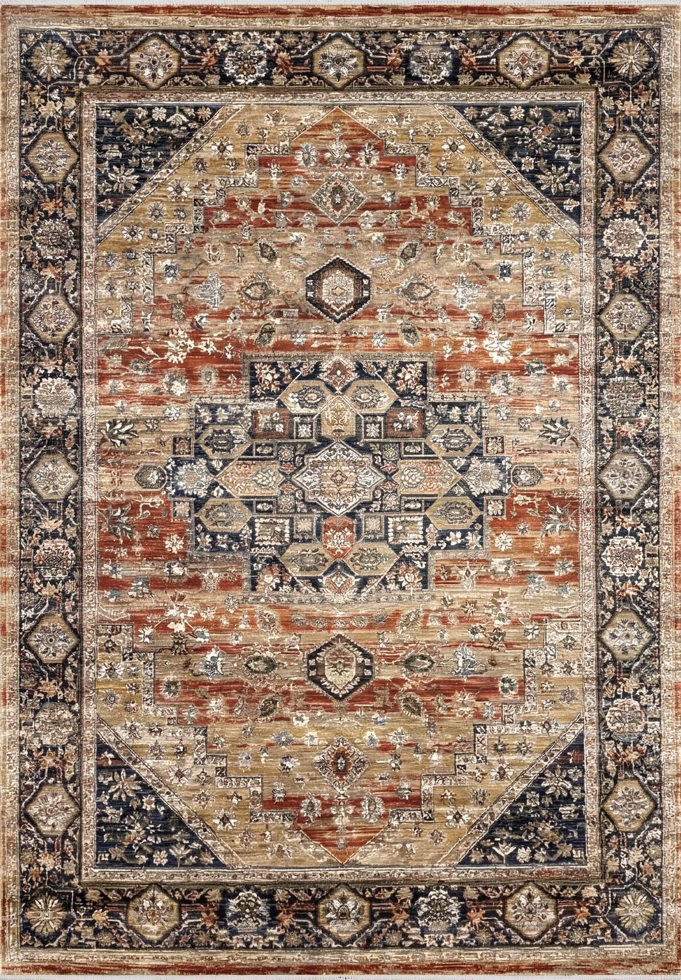 Bahariye Etnik - ET02 Kiremit - Etnik Vintage Modern Halı