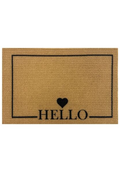 Vena Hello Paspas - Dış Kapı Paspası Kapı Önü Paspası 40x60