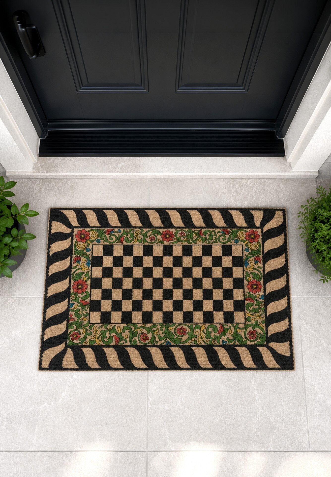 Vena Vintage Dama Paspas - Dış Kapı Paspası Kapı Önü Paspası 40x60