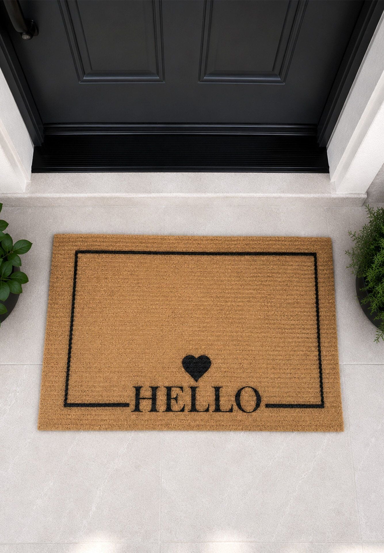 Vena Hello Paspas - Dış Kapı Paspası Kapı Önü Paspası 40x60